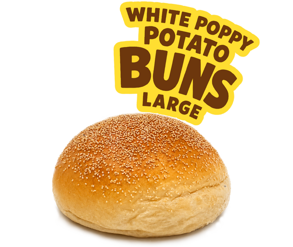 White Poppy Potato Buns L