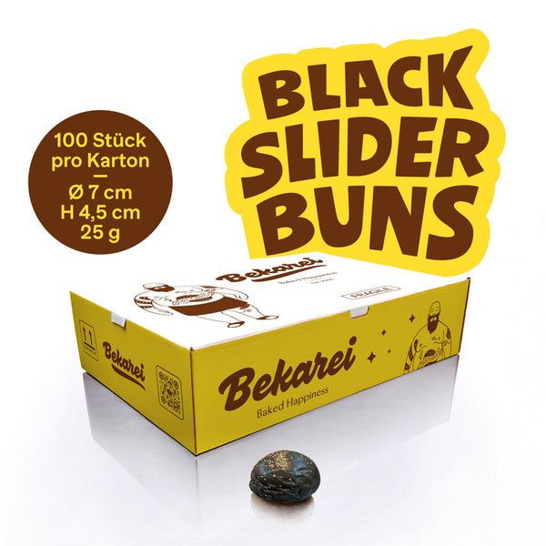 Black Slider Buns Big Box - 100er Pack - Bekarei