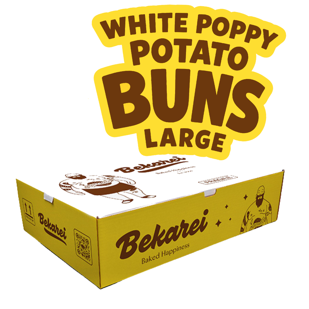 * White Poppy Potato Buns L *
