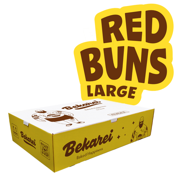 Pains à hamburger rouges L - 40 unités (boîte de 40)