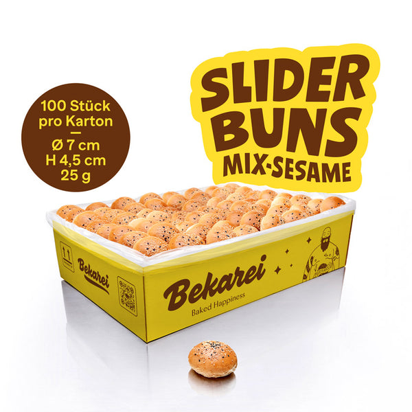 Mix Sesame Slider Buns - 100er Pack