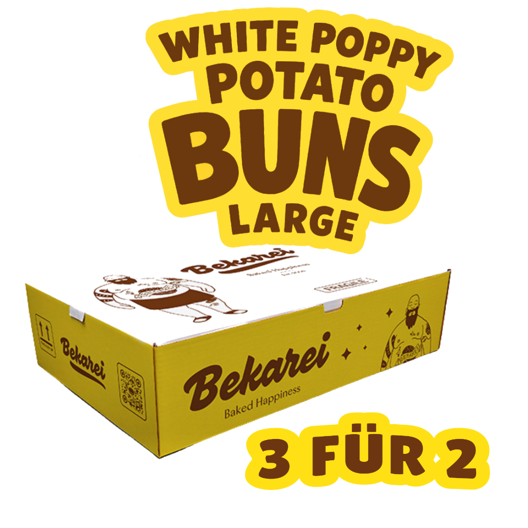 * White Poppy Potato Buns L *