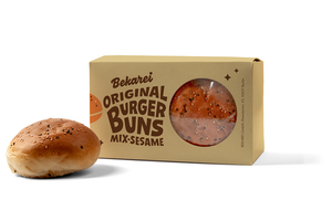 Mix Sesame Burger Buns L - 4er Pack - Bekarei